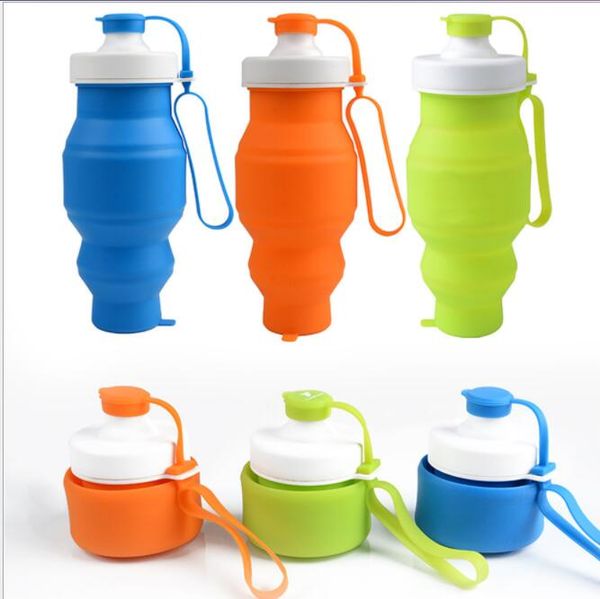 Water Bottle Collapsible Silicone Water Bottles for Outdoor Sports Travel