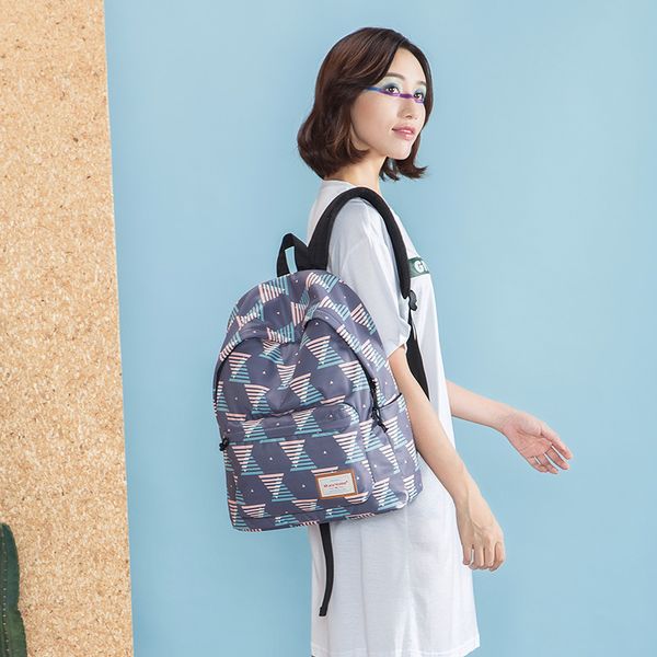 

2018 new double bag women college breeze high school student bag outing leisure backpack