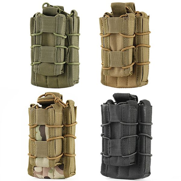 

double decker single rifle pistol open magazine mag pouch bag