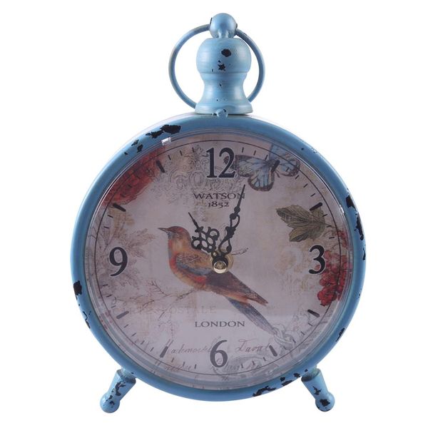 

2018 retro iron art silent desk clock mute table clock vintage style home decorative alarm for bedroom living room