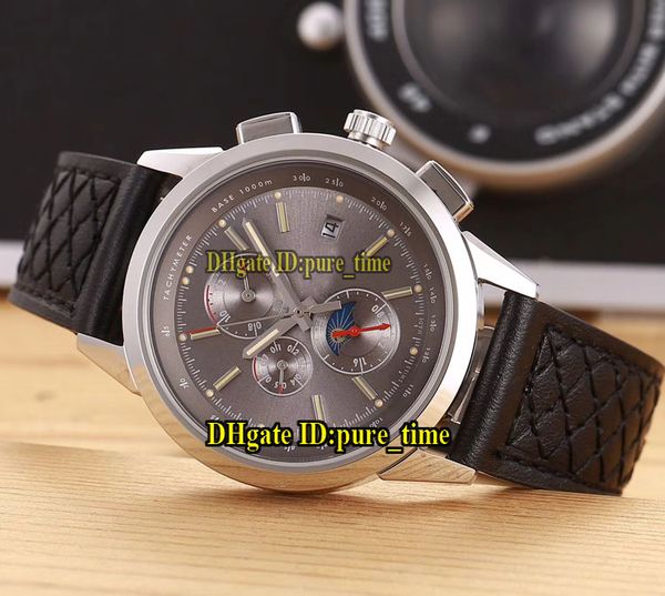 

42 мм дата ingenieur семья серый циферблат iw380702 автоматические мужские часы серебряный стальной корпус кожаный ремешок дешевые новые спо, Slivery;brown