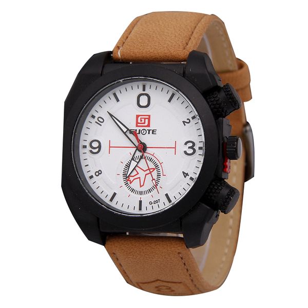 

2018 new fashion square man's watch leather strap wristwatch quartz watches outdoor sports watch male clock relogios, Slivery;brown