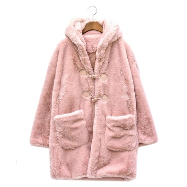 

2018 новый розовый симпатичные уши искусственный мех кролика m6, Black