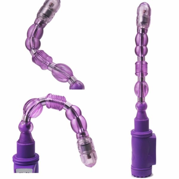 candiway Beads Vibratore masturbatori Gioco del sesso amante Giocattoli del sesso anale butt plug perline erotiche Vibrazione 6 velocità Prodotti del sesso per adulti Y18103105