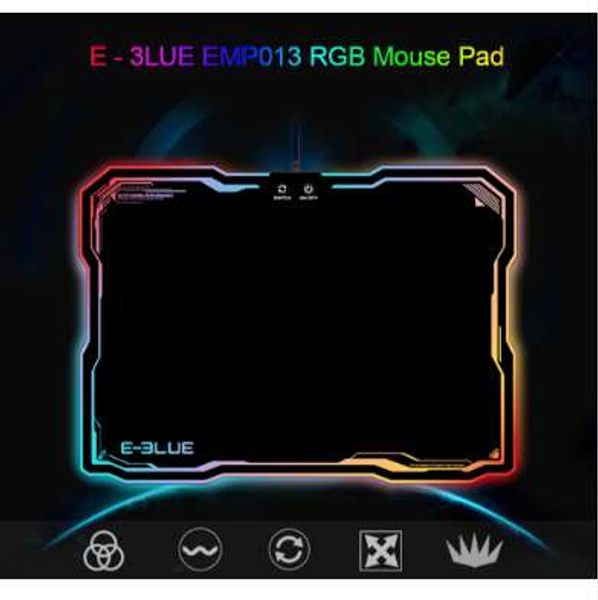 E - 3LUE EMP013 Gaming Mauspad Gamer Gummipad Mousepad RGB Licht Beleuchtung Mäuse Mousepad für Computer PC Notebook Loptop