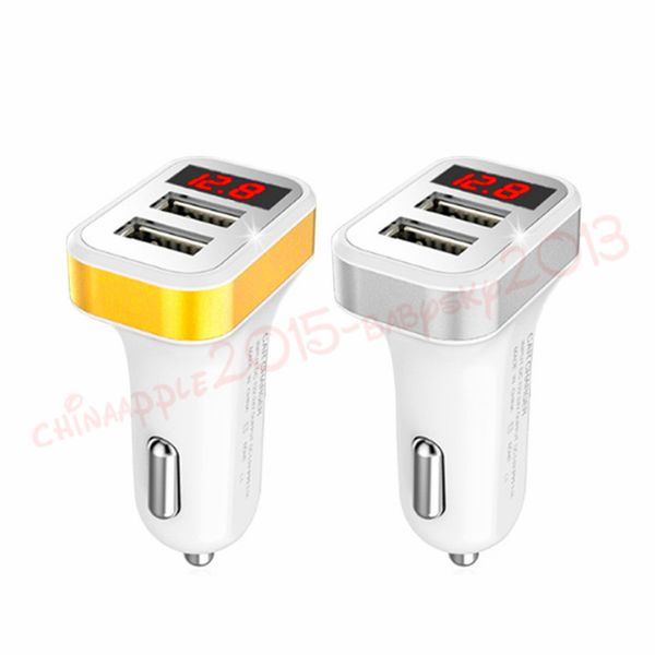 

2.1 a автомобильное зарядное устройство жк-дисплей двойной usb порт автомобильные зарядные устройства адаптер для iphone 7 8 x samsung s7 s8