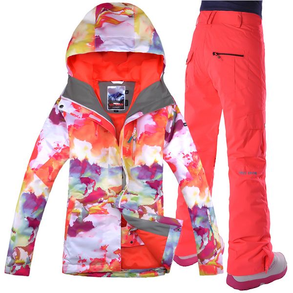 

gsou snow skiing suit outdoors new waterproof, waterproofing, mountain climbing, double board and single board skiing clothes