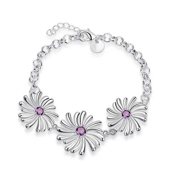 

brand new three spiral bracelet sterling silver plated bracelet spb479;high quatity fashion men and women 925 silver charm bracelets, Golden;silver