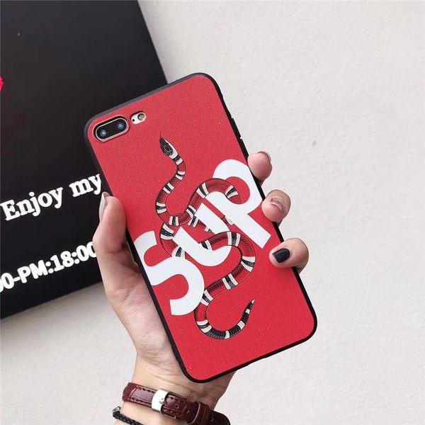 

Fashion Brand Phone Case with Cool Snake Around Letters Tiger for IphoneX 7P/8P 7/8 6/6sP 6/6s Cool Fashion Luxury Phone Case