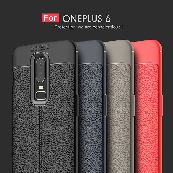 

Для Oneplus 6 One Plus6 Case Роскошный Ударопрочный Мягкий ТПУ Кожаный Дизайн Чехол Для Oneplus