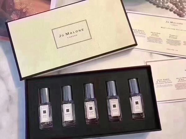 

jo malone london perfume 5pcs set christmas limited edition brand men perfume cologne parfum fragrances 9ml 5 smell