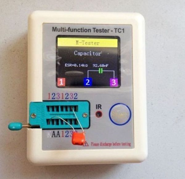 

Portable Multifunction Tester Transistor Tester is the LCR -LCR Meter Kit Transistor TC1 full color display