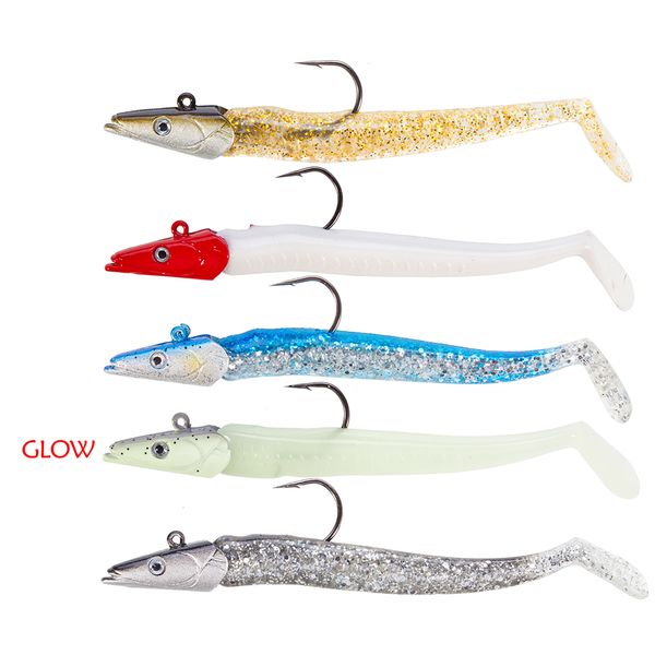 

seanlure 2017 свинец head glow приманка 11см 22г 5шт / уп искусственная приманка одинарный крючок swimbait пвх мягкие приманки рыбалка прима
