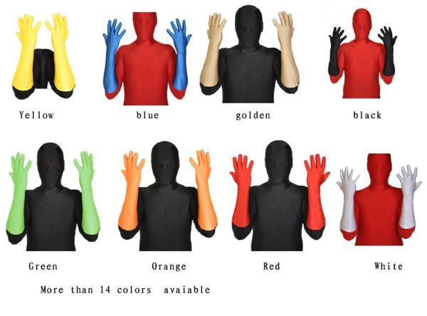 

lycra spandex fetish tights gloves suit fetish zentai suit, Black