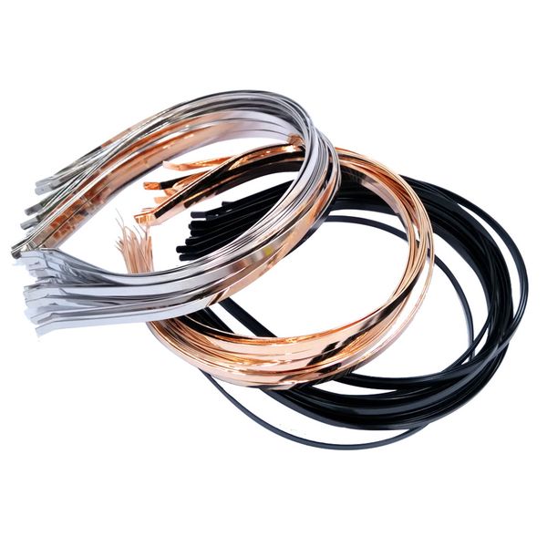 

wholesale 100pcs 3mm 4mm 5mm 6mm 7mm metal hairbands findings for jewelry making hcf45, Golden;white