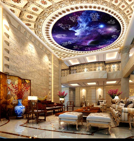 

custom retail luxury luxury european star constellation zenith murals vast universe cosmic starry twelve constellation murals