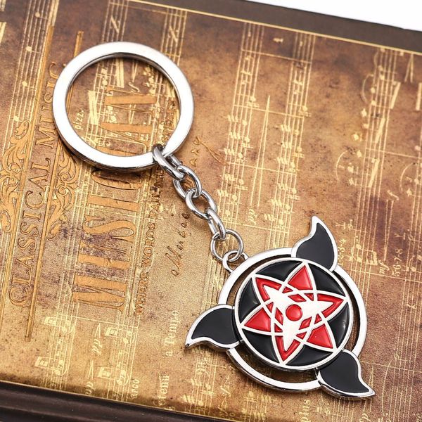 

rotatable naruto keychain key ring for men and women bag purse charm jewelry metal car key chian, Silver