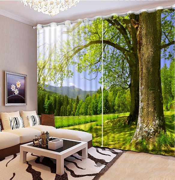 

customize 3d blackout curtains tree scenery curtains for living room kitchen curtains modern curtain