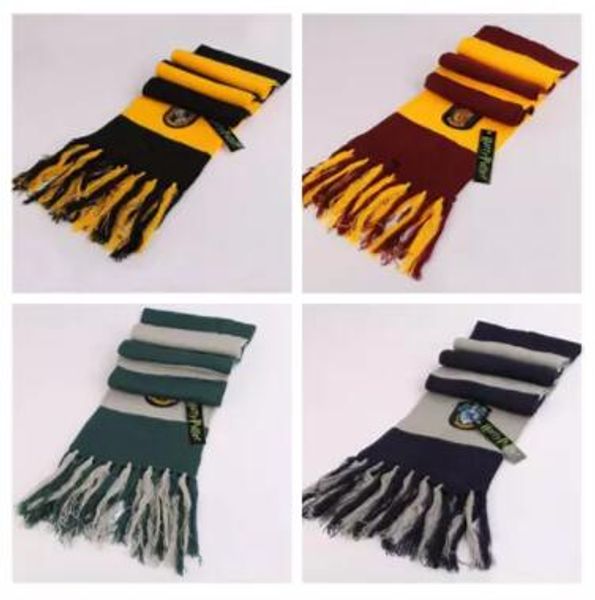 

200*20cm new fashion 4 colors college scarf harry potter gryffindor series scarf with badge personality cosplay knit scarves epacket free, Blue;gray