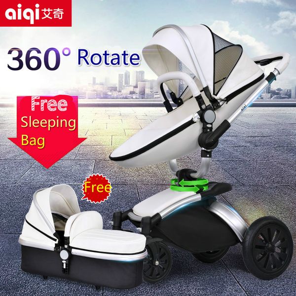 

2017 limited poussette baby aiqi new luxury baby stroller 2 in 1 high landscape infant with carriage prams european strollers