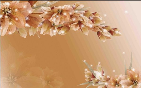 

custom 3d p wall paper original beautiful dream flower flower tv background wall decoration painting wallpaper mural painting for livin