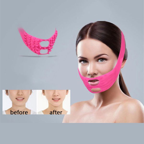 Maschera per il viso sottile Lifting facciale Massaggio con digitopressione Agopuntura Dimagrante Doppia catena Fascia per correzione V-Face Cintura Lift Up