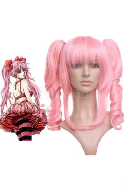

fashion lovely nylon code geass anya long pink curly cosplay wig, Black;brown