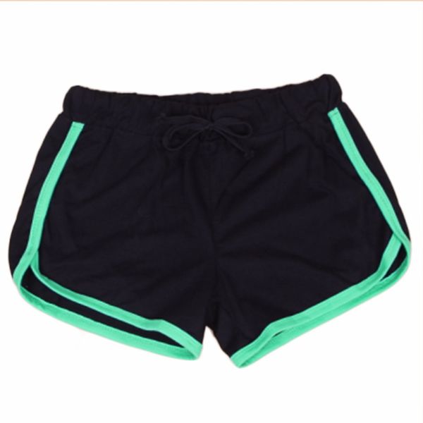 

women sports yo-ga shorts loose cotton binding side split elastic waist drawstring running short pants comfortable new, White;red