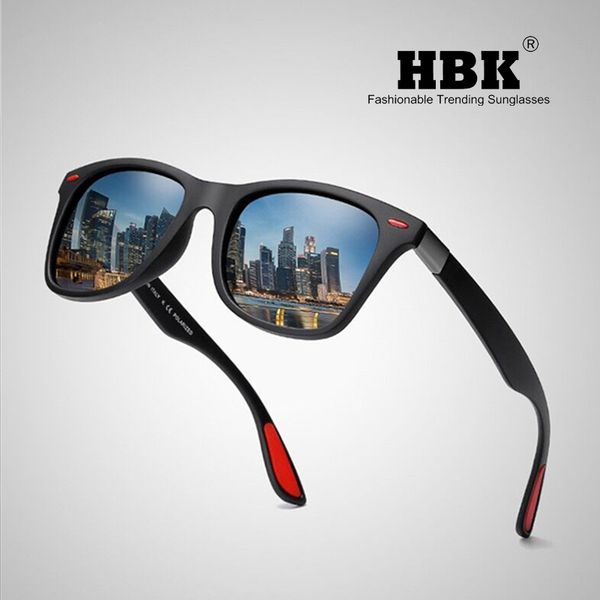 

hbk delicate polarized sunglasses 2018 new fashion brand square male sun glasses for driving vintage eyewear shades men uv400, White;black