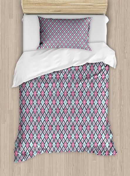 Ikat Duvet Cover Set Bohemian Southeast Asian Pattern Rhombus