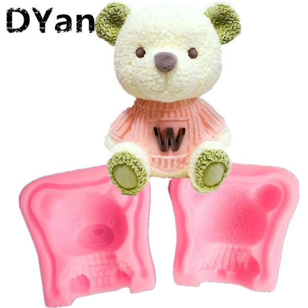 

3d new bear mould cake border silicone molds cake decorating tools candy chocolate cookie mould diy kitchen baking mould a1501