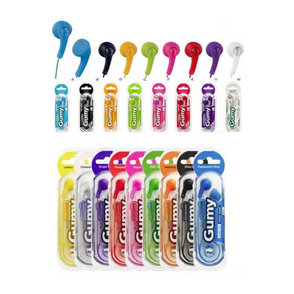 

Whole ale gumy gummy earphone earbud 3 5mm headphone ha f150 without mic and remote for iphone 6 plu 5 5 5c ipad am ung