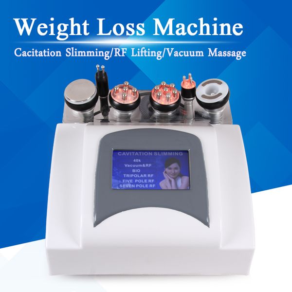 

6in1 40khz cavitation vacuum bio rf ultrasound slimming machine skin lifting tightening body shape face lift wrinkle removal weight loss