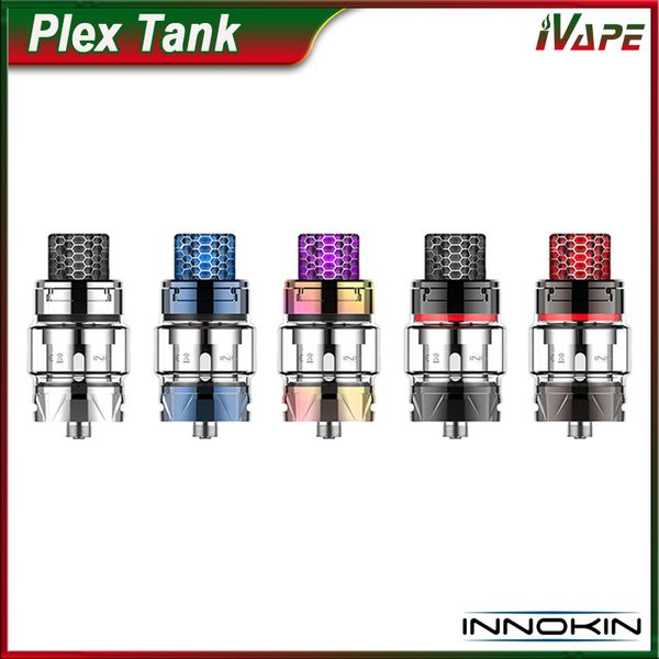 

100% оригинал Innokin Plex Tank, 4 мл, легкая подача, верхнее наполнение с помощью катушки Plexus Scion 2 слота, нижний распылитель управления воздушным потоком для комплекта Proton Plex