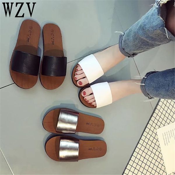 

women sandal 2018 new fashion slippers platform sandals summer flip flops comfortable peep toe flat shoes a002, Black