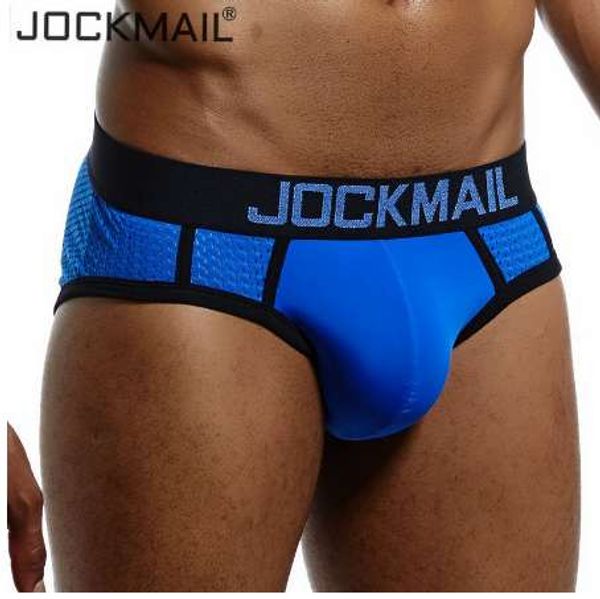 

jockmail men underwear men briefs hollow mesh shorts calzoncillos slip quick drying breathable ice silk gay underwear, Black;white