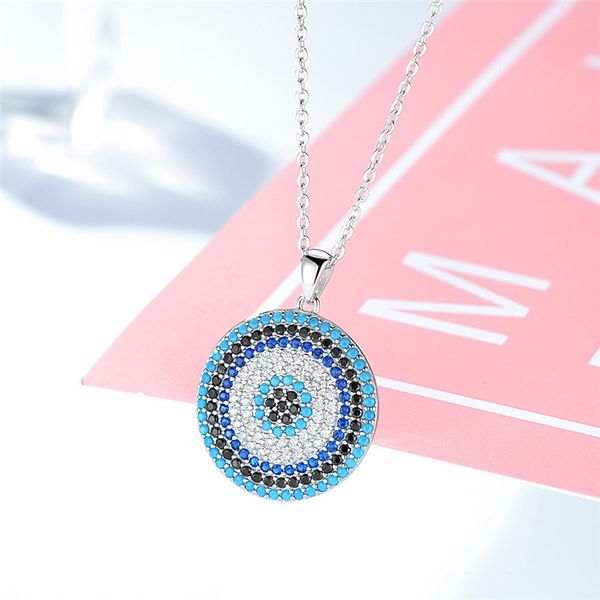 

missdu s925 silver multilayer circular 2018 latest retro necklace pendant