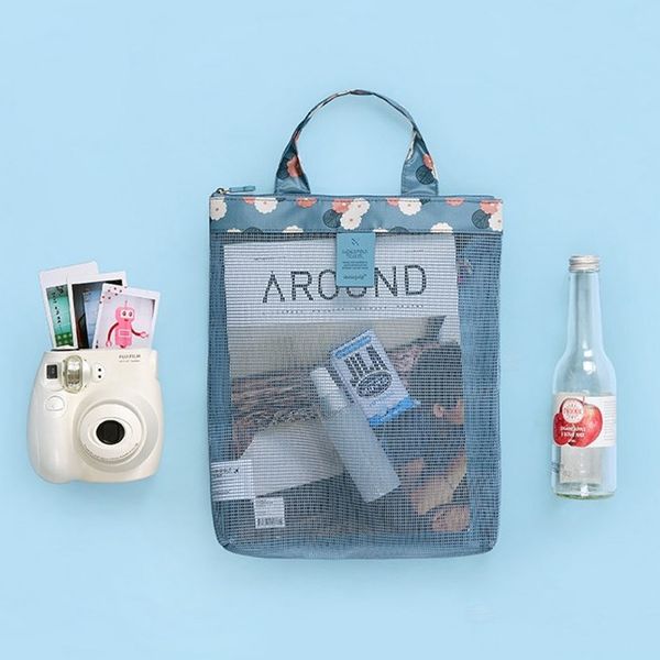 

13 pcs fashion beach cooler bag storage mesh stuff sacks cooler bag beach lunch pack picnic package