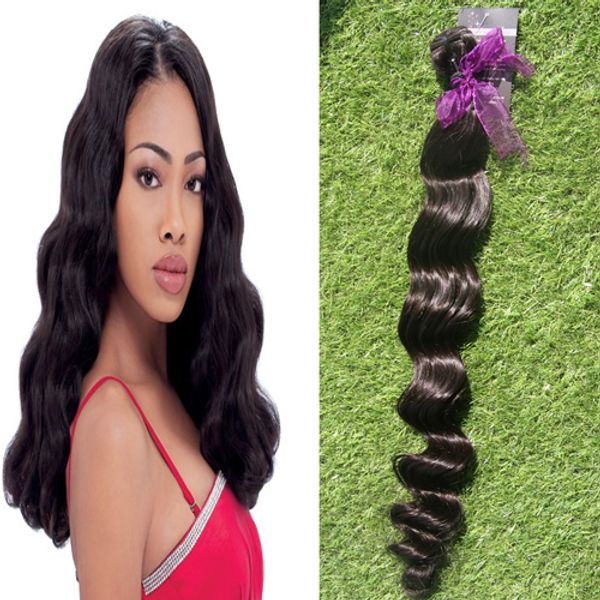 Yuntian Deep Wave Brazilian Virgin Hair trama 1 pacote natural cor 100% cabelo humano tecendo Peruano Europeu Europeia Malásia Cabelo Indiano