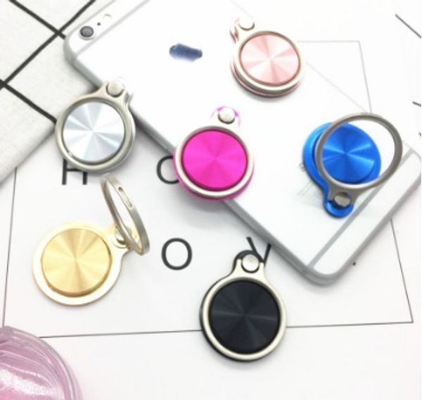 

new good universal 360 degree magnetic finger grip ring bracket finger metal holder phone holder with retail package