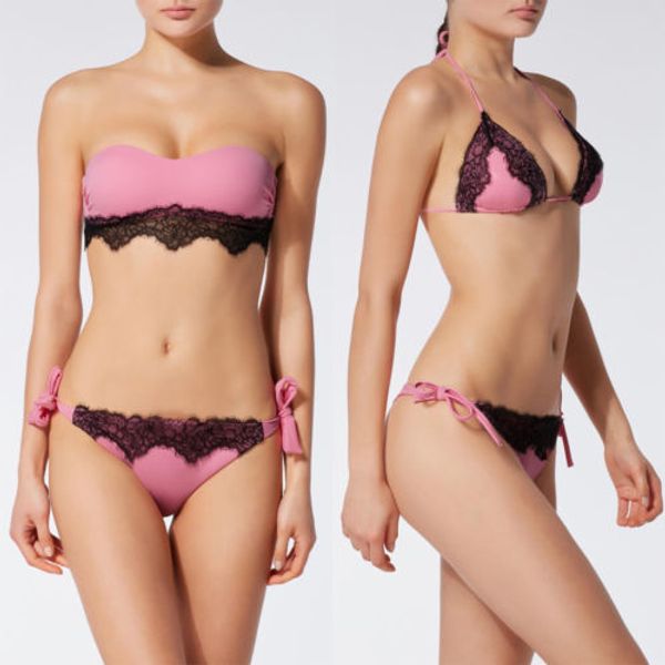 

padded bra sets underwear women bandage bandeau push-up triangle brief panties bra sets, Red;black