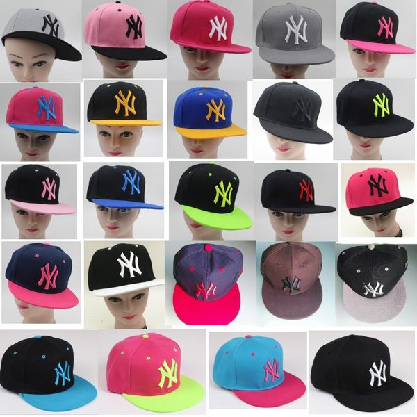 

NY розовые бейсболки плоские Snapbacks регулируется хип-хоп любителей танца шляпы для