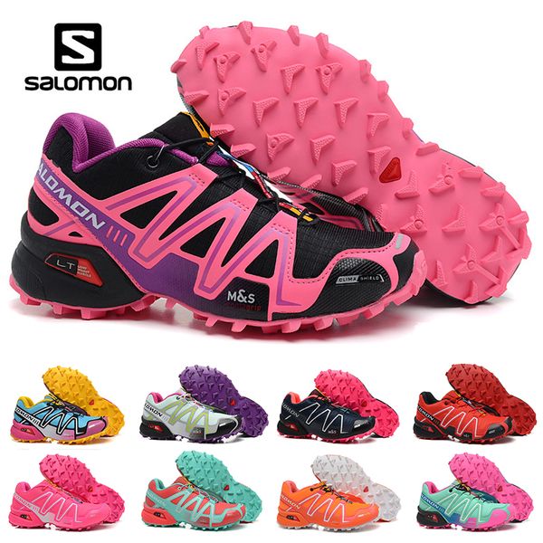 

Salomon Speed cross 3 CS III кроссовки черный серебряный красный розовый синий женщины открытый SpeedCross 3s пешие прогулки женщин спортивный тренер кроссовки