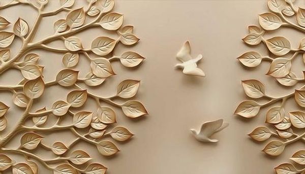 

custom p any size embossed abstract leaves wall papers home decor designers