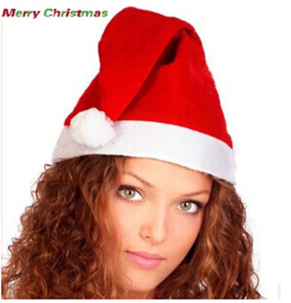 

red santa claus hat christmas non-woven fabrics hat new year children costume for christmas party decoration