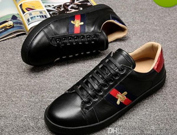 

2018 New Ace embroidery small bee women small white shoes Fall fashion flat casual shoes sneakers For men women zapatos walking shoes