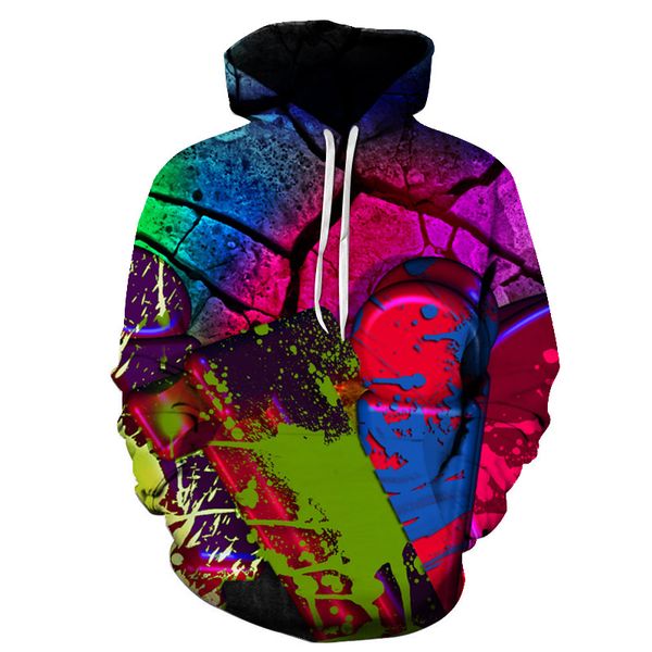 

2018 new fashionhooded shirts men/women printed 3d hoodies casual graphic hoodie funny sweat shirt tie-dye sweatshirt, Black