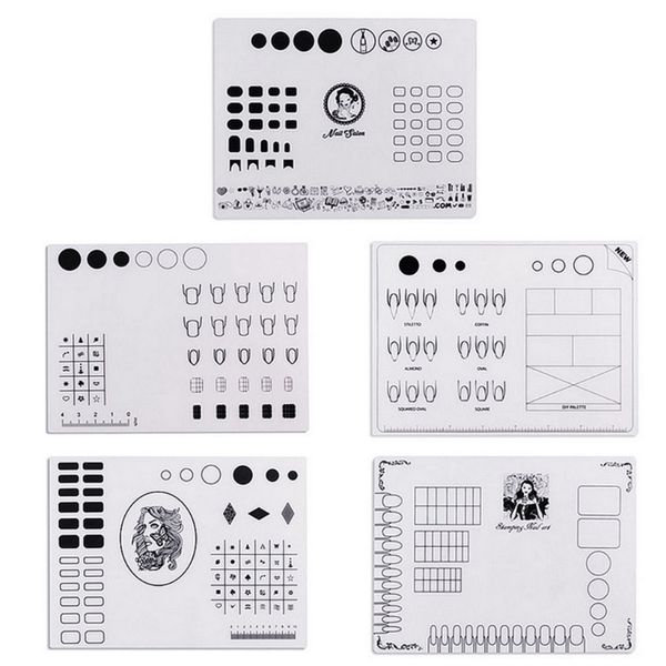 

silicone nail art coloring print soft mat stamping plate transfer mat sheet table hand rests work space translucent 40x30cm new, Silver