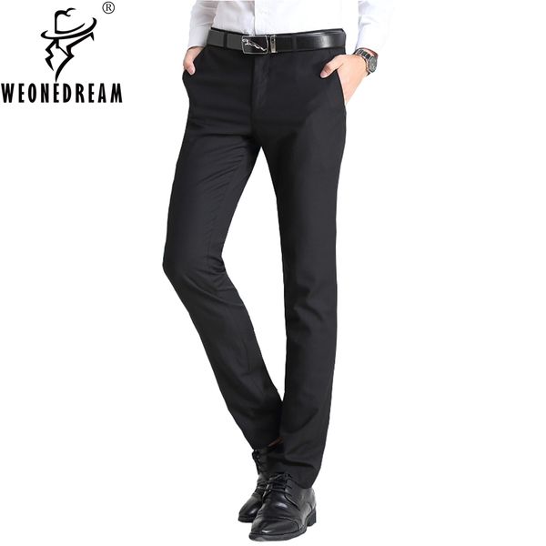 

man suit pants 2017 new summer style mens slim fit skinny suit pants male formal dress black wedding trousers for men, White;black
