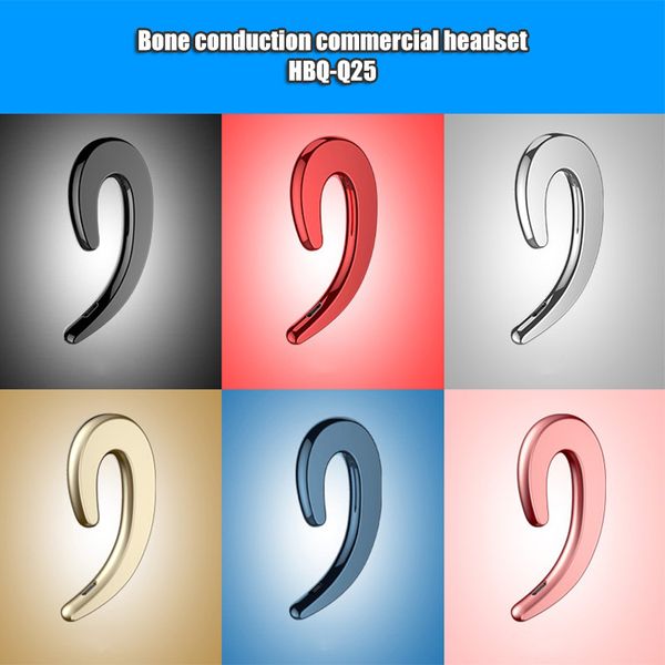 

hbq q25 wireless earphone mini bluetooth v4.2 headphone no pain no earplugs bone conduction headset with mic for android smart device pc